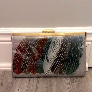 Rachel Roy Feather Clutch